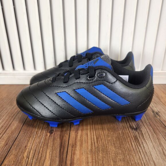 Adidas Goletto VIII FG Junior Size 11K Black Blue Athletic Soccer Cleats GX6906 - Picture 4 of 11